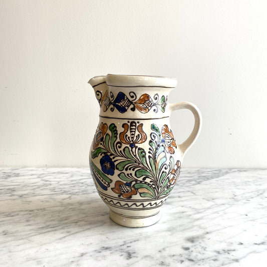 Vintage Hungarian Water Pitcher, 8.75"
