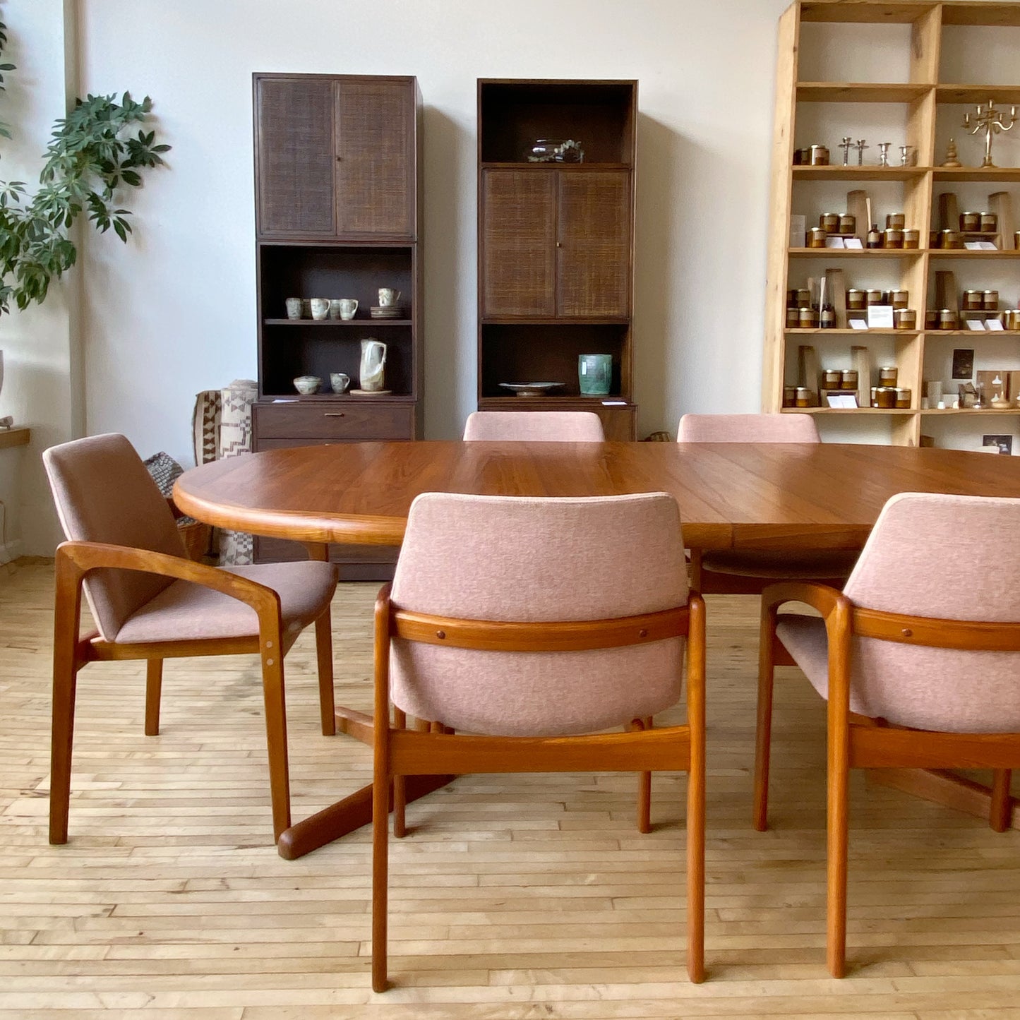 S/6 Teak Danish Modern Dining Chairs by Kai Kristiansen, produced by KS Mobler