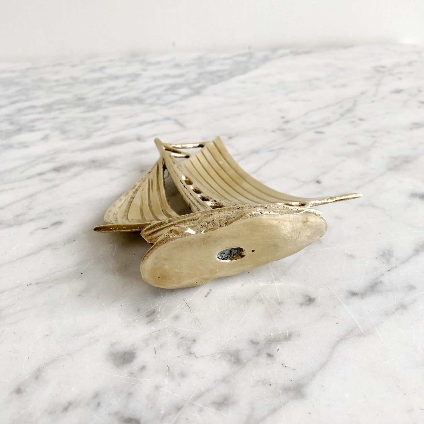 Vintage Brass Ship, 4"