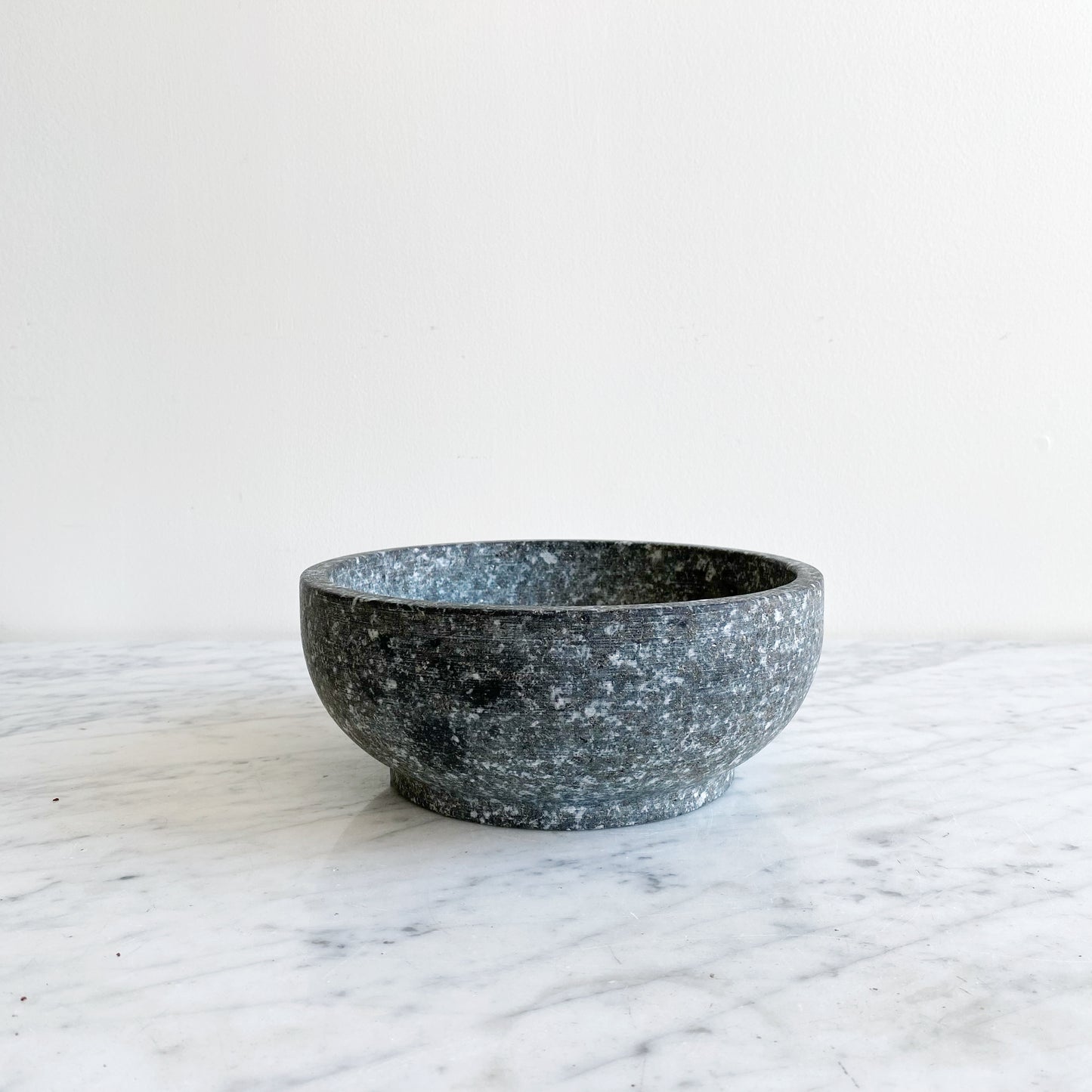 Large Turned Stone Bowl, 8”