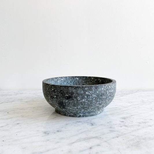 Large Turned Stone Bowl, 8”
