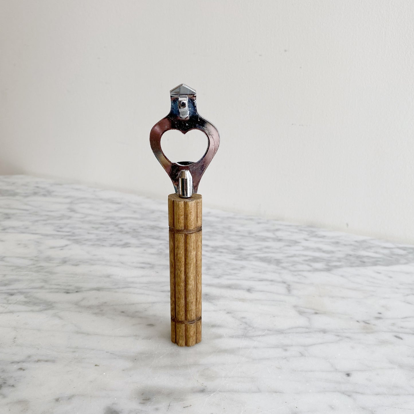 Bottle Opener with Reeded Wood Handle, Japan