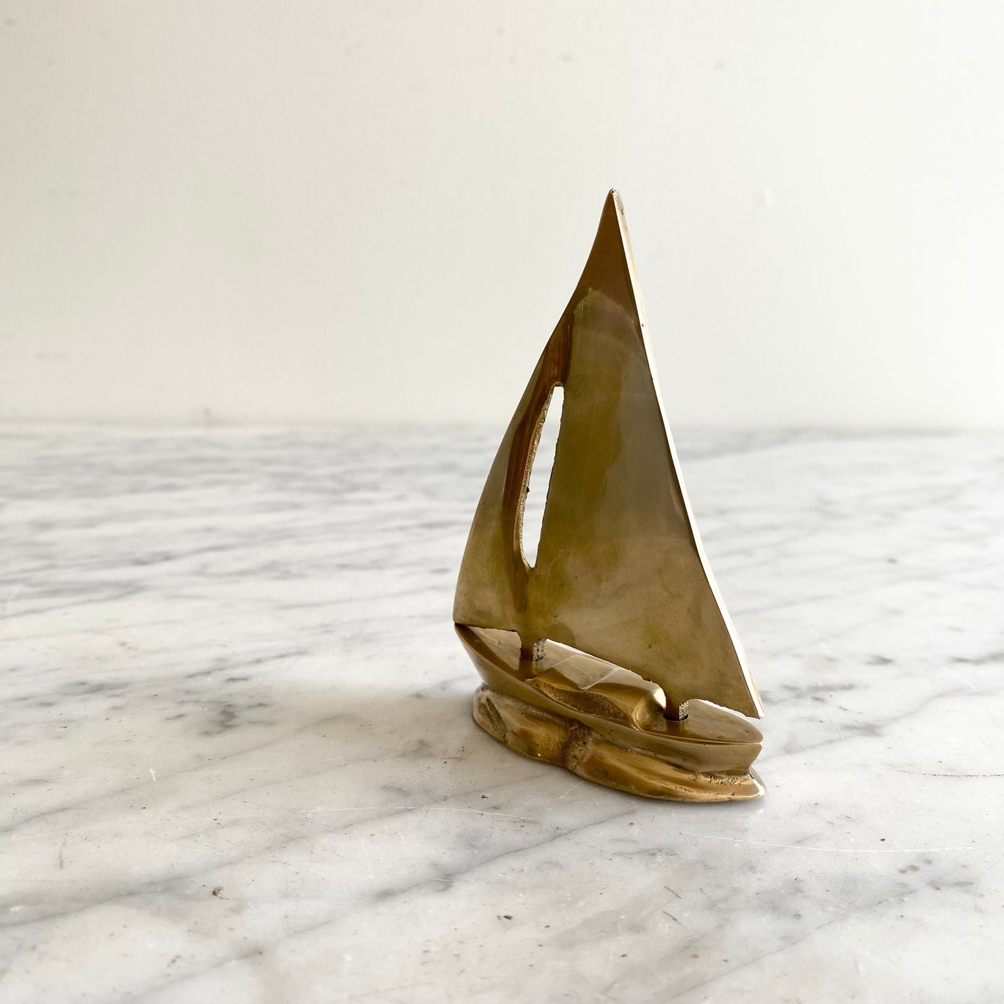 Vintage Brass Sailboat, 4"