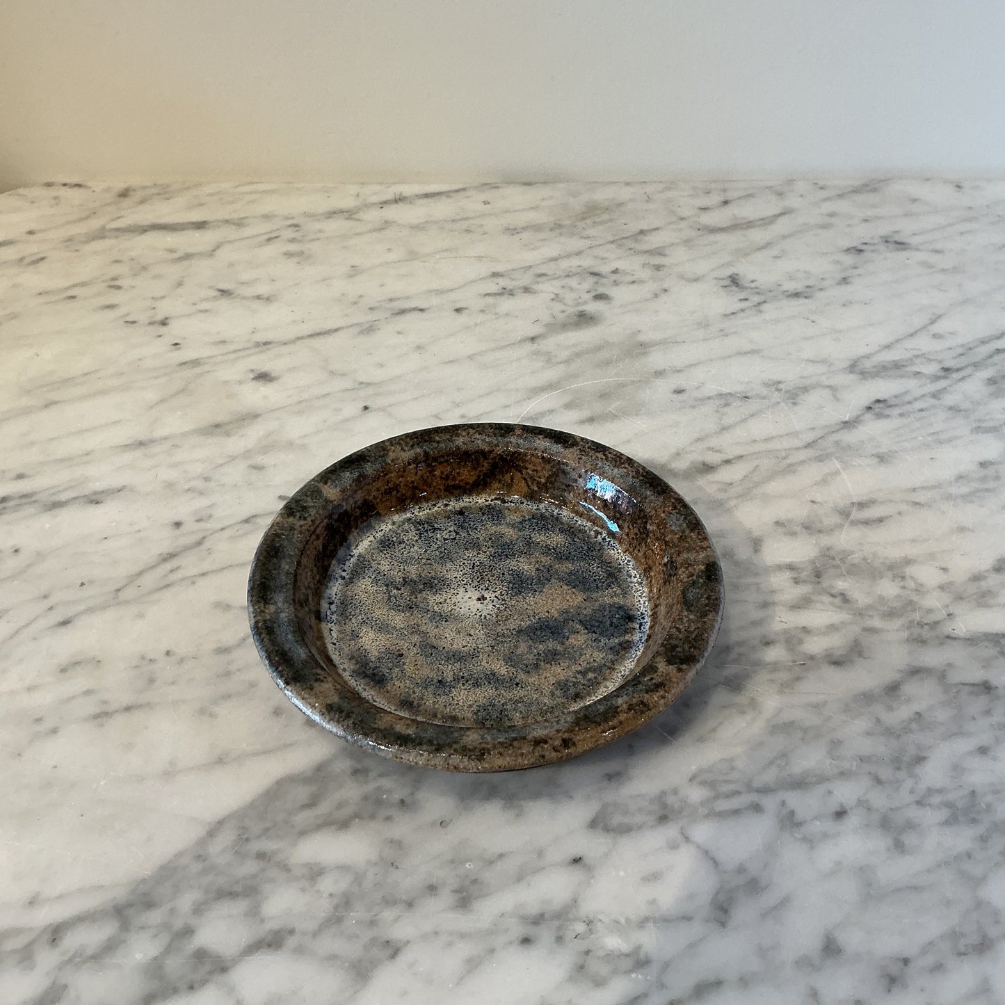 Vintage Dappled Pottery Plate / Dish