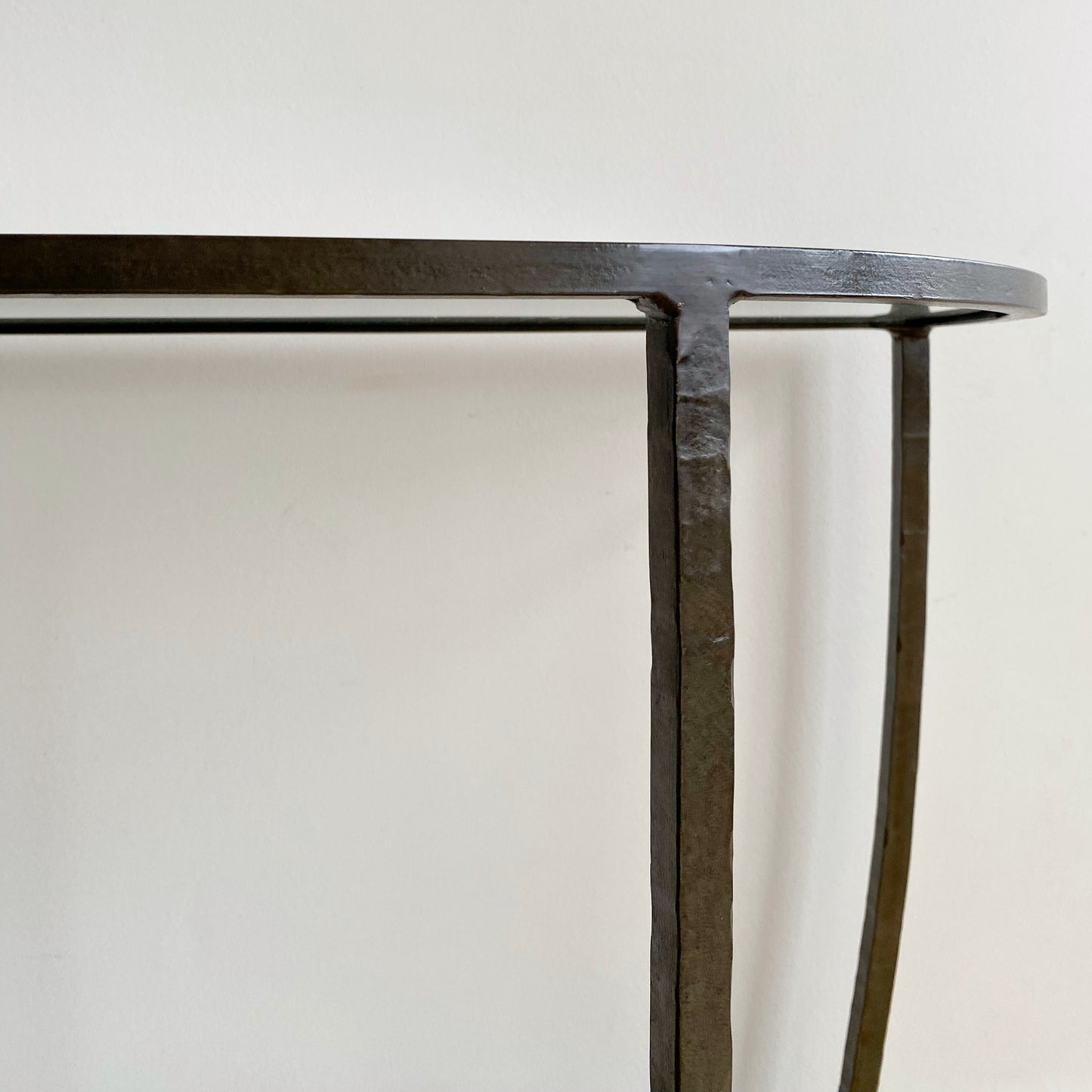 Found Iron + Glass Console Table with Shelf