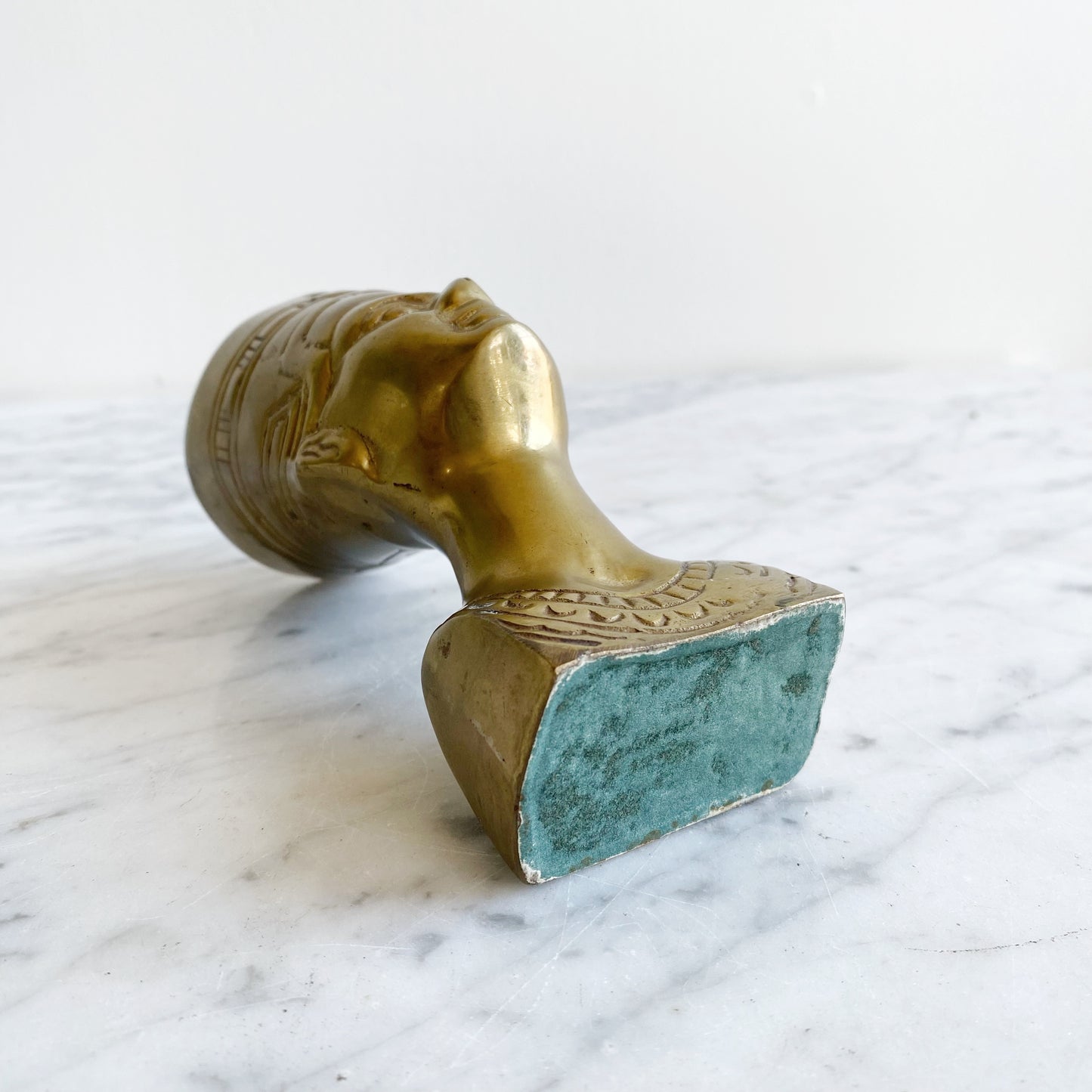 Vintage Brass Egyptian Bust
