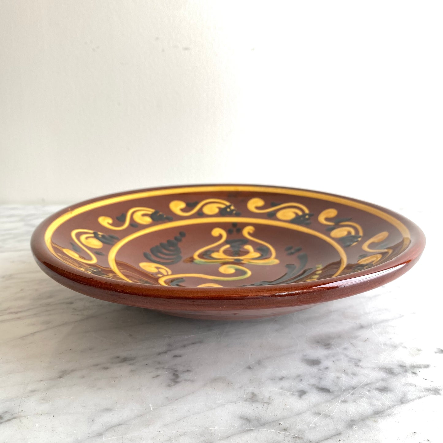 Vintage Hungarian Folk Art Plate, 9.75"