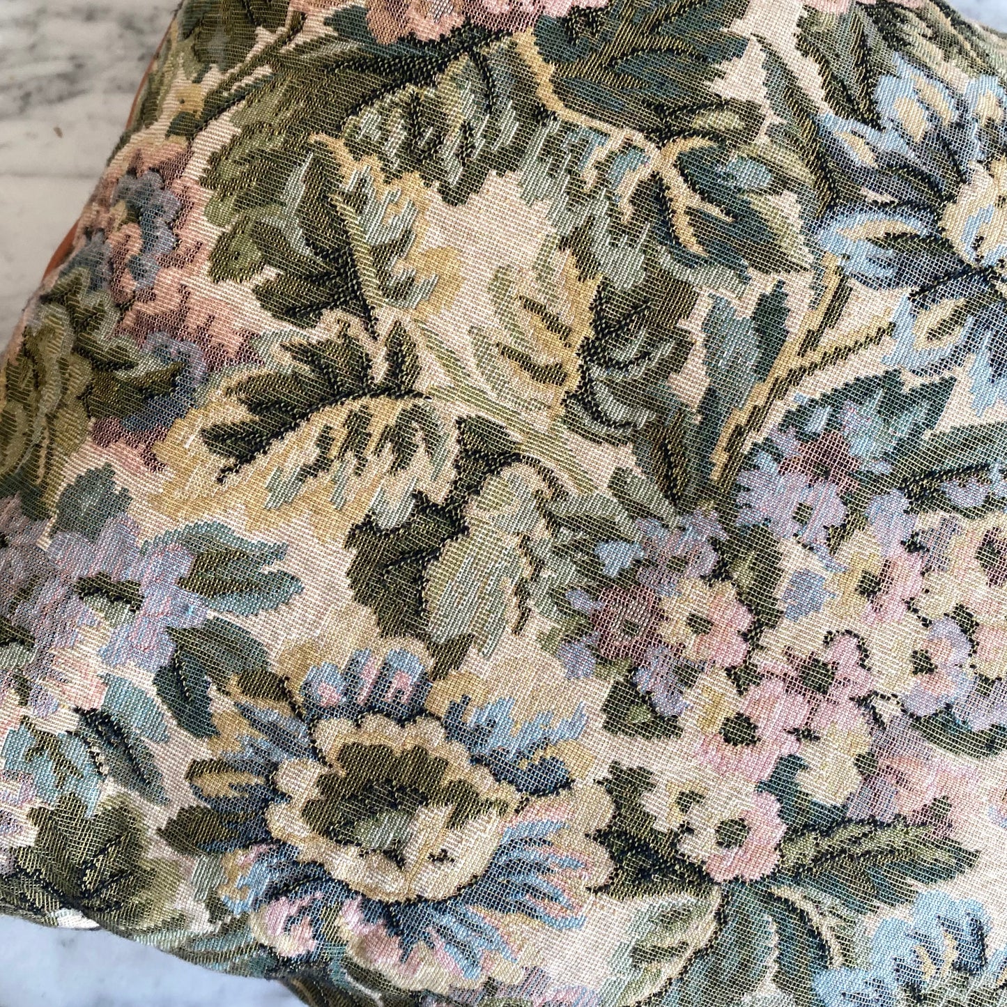 Vintage Floral Tapestry Pillow