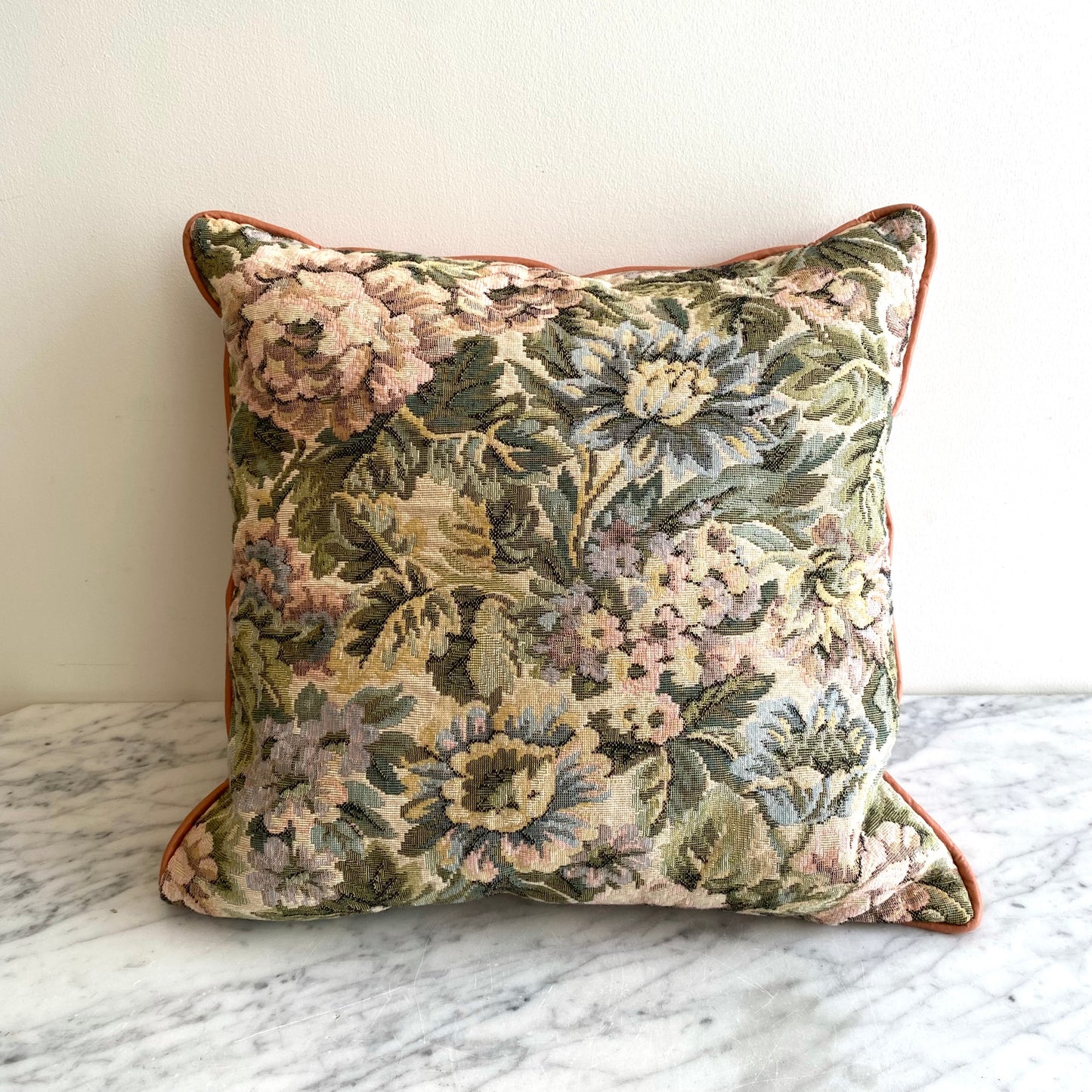 Vintage Floral Tapestry Pillow