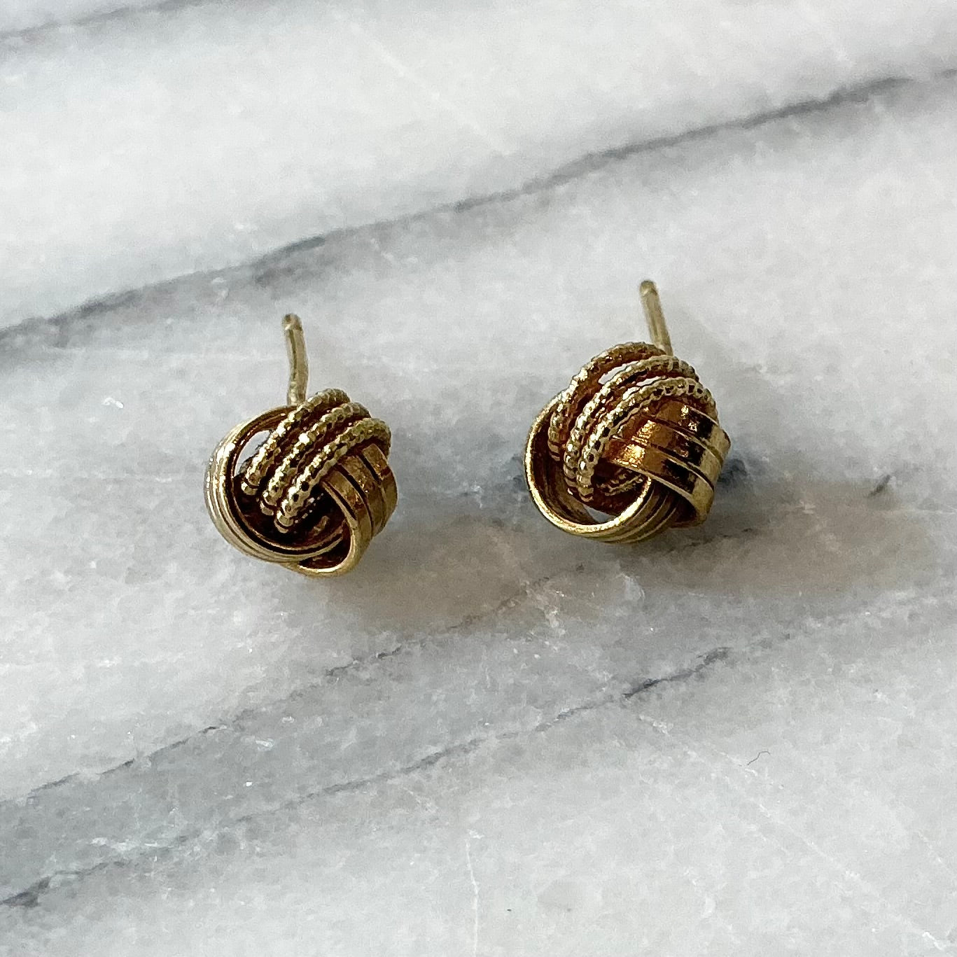 Vintage Golden Knot Earrings