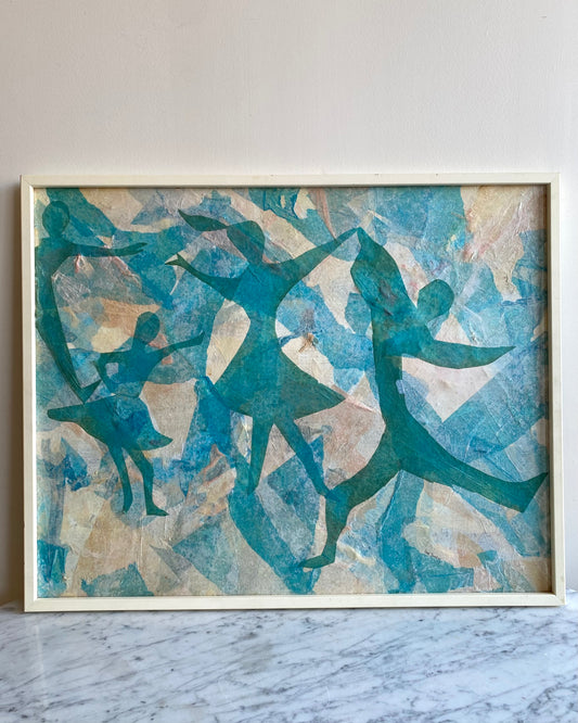 Vintage Original Collage Art by Sue Swalm (24 x 30)