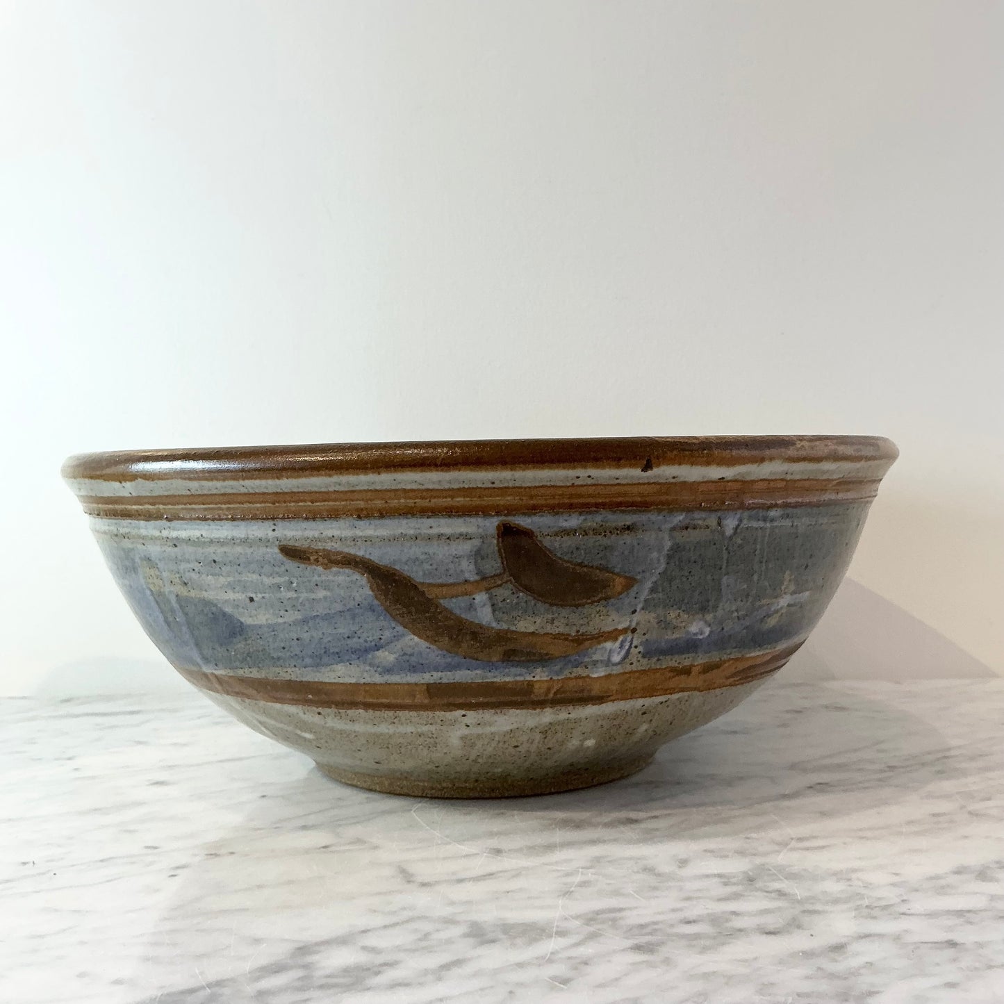 XL Vintage Pottery Bowl, 13.75"