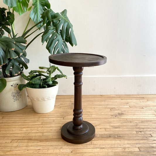 Found Wooden Plant Stand / Drink Table