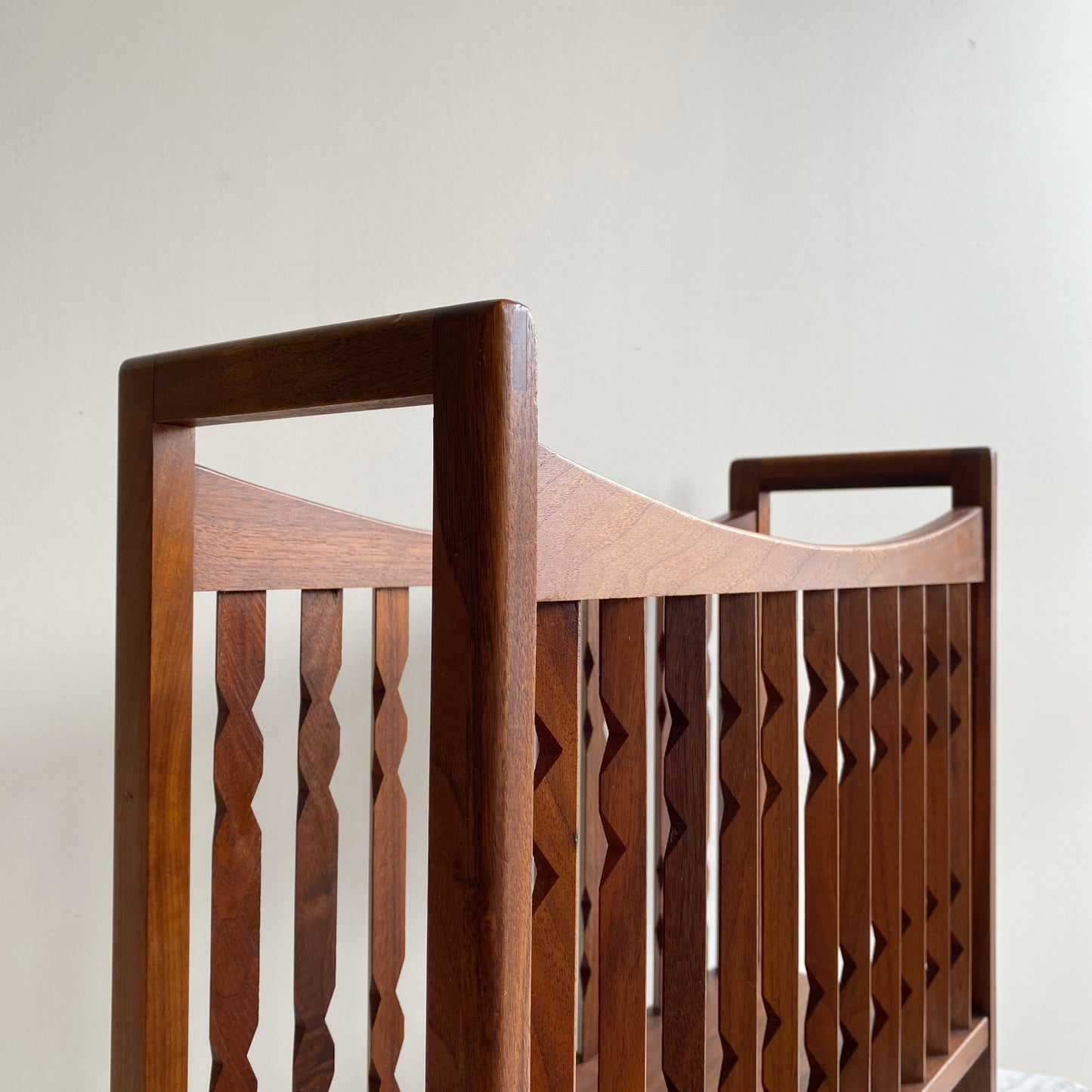 1960's Walnut Magazine Rack, Arthur Umanoff