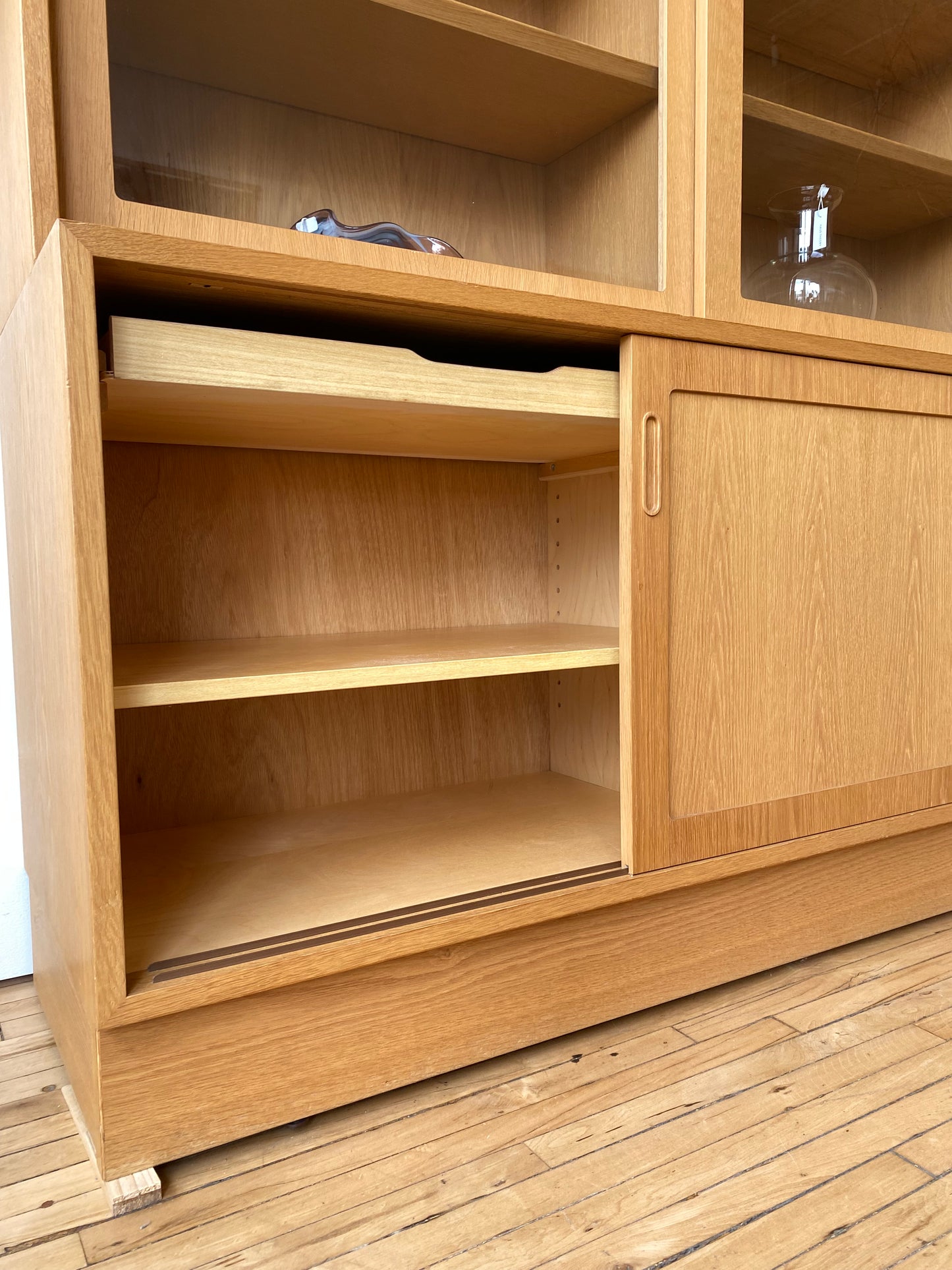 XL Vintage Danish Oak Storage Cabinet / Hutch