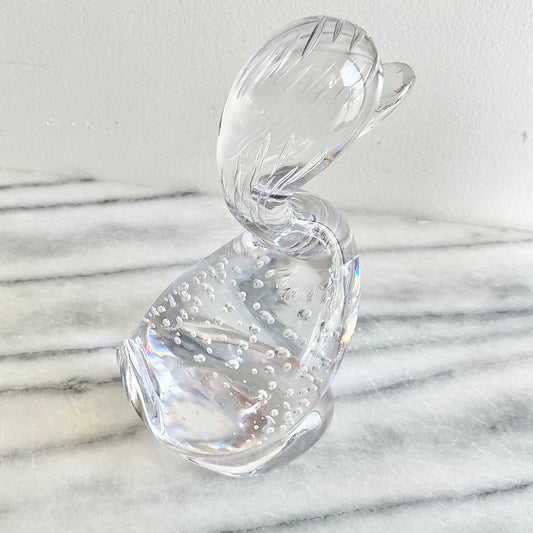 Vintage Bubble Glass Duck, 6"