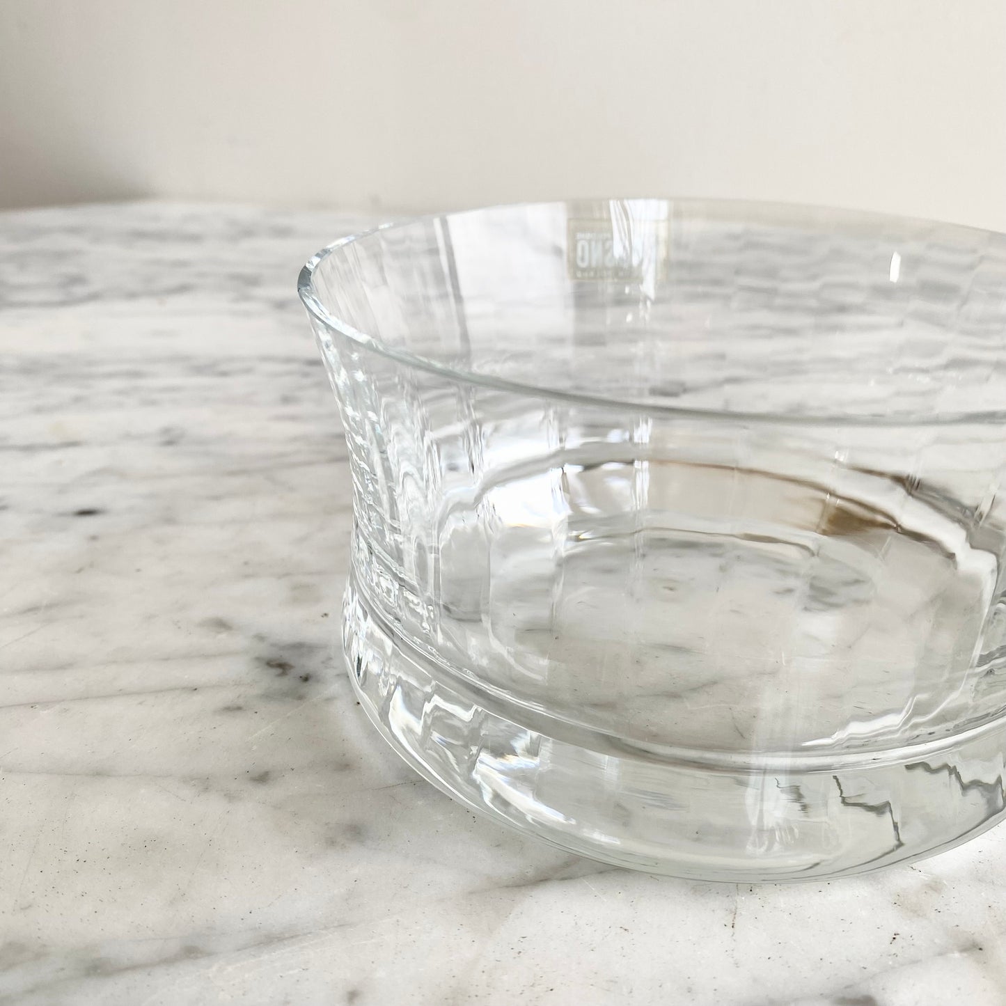 Vintage Ripple Glass Bowl, Poland