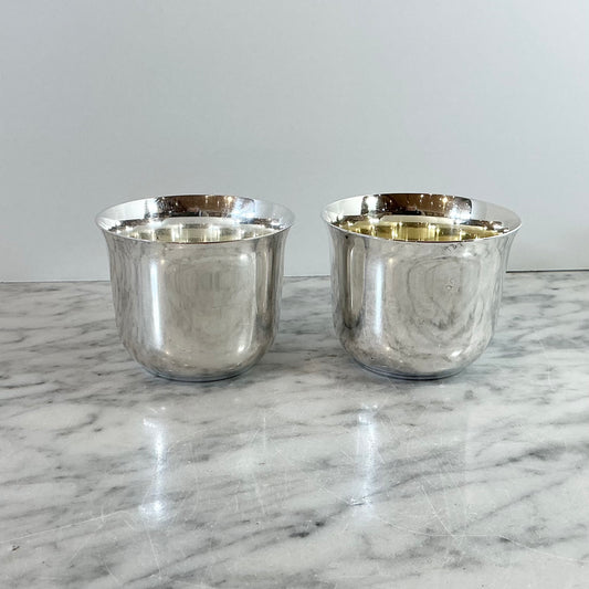 Pair of Vintage Silver-Plated Tumblers
