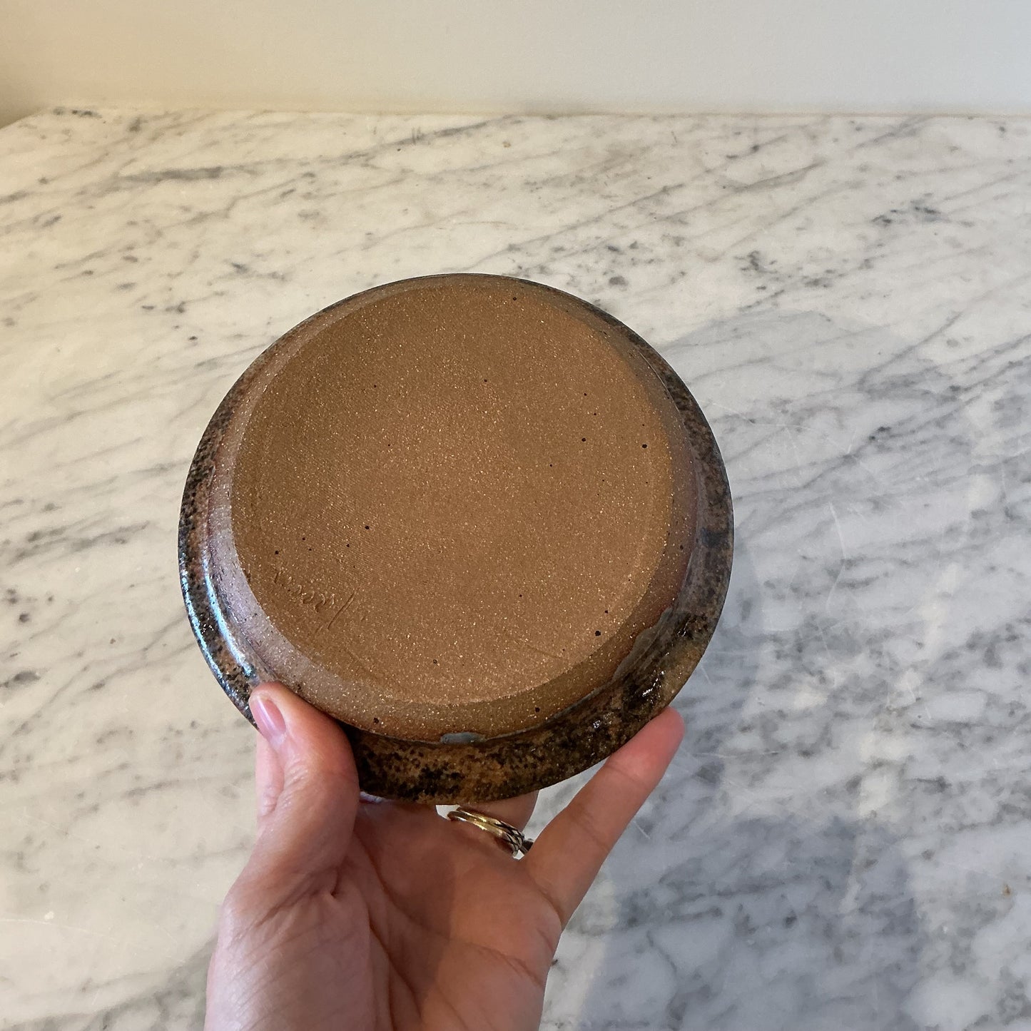 Vintage Dappled Pottery Plate / Dish