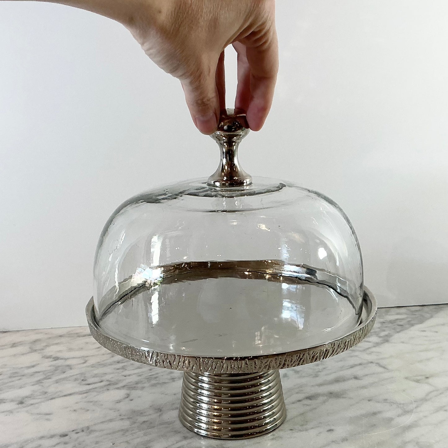 Vintage Covered Dessert Stand