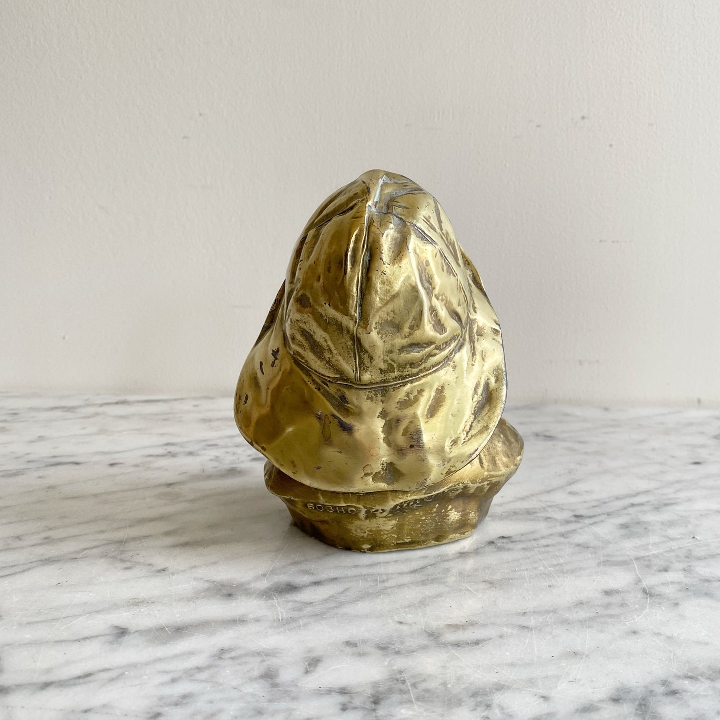 Vintage Brass Fisherman / Sea Captain Bust, 5.5" (NAUTICAL COLLECTION)