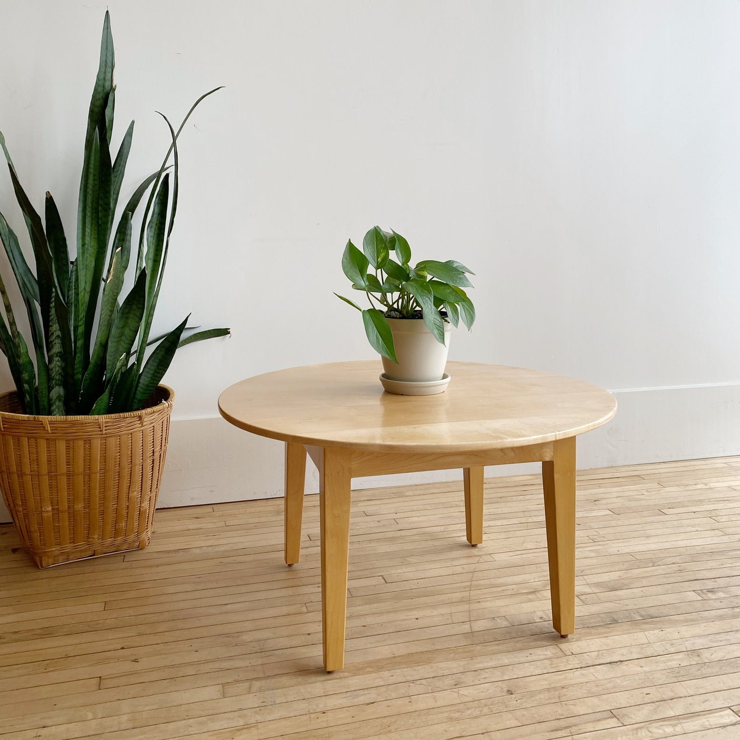 Contemporary Solid Maple Coffee Table, 30”