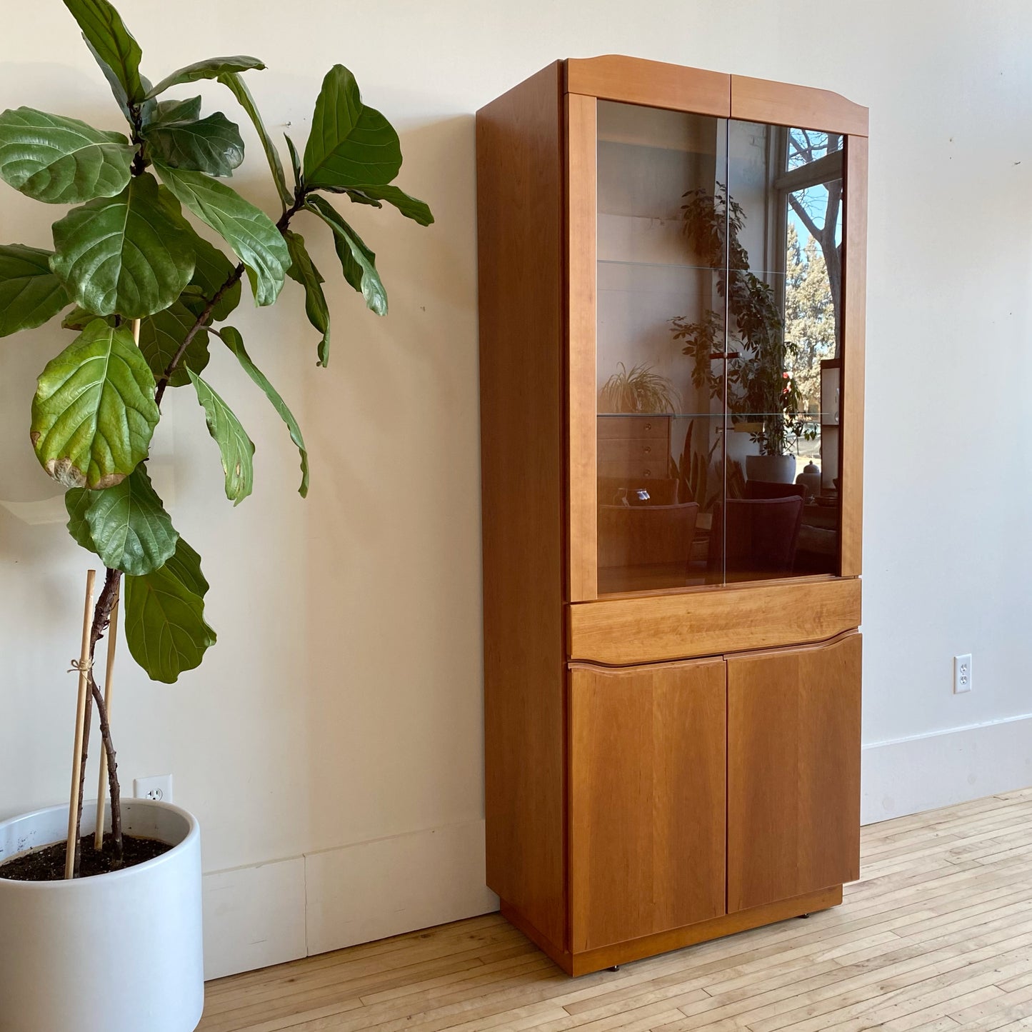 Contemporary Found Teak Display Cabinet / Hutch