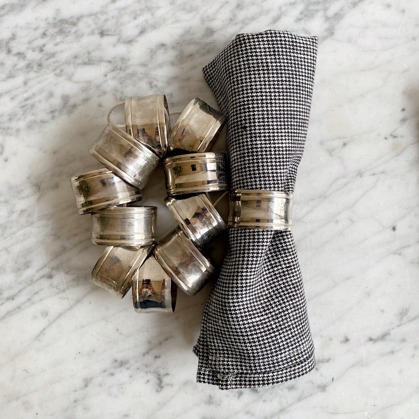 S/10 (+ bonus) Vintage Silver Napkin Rings