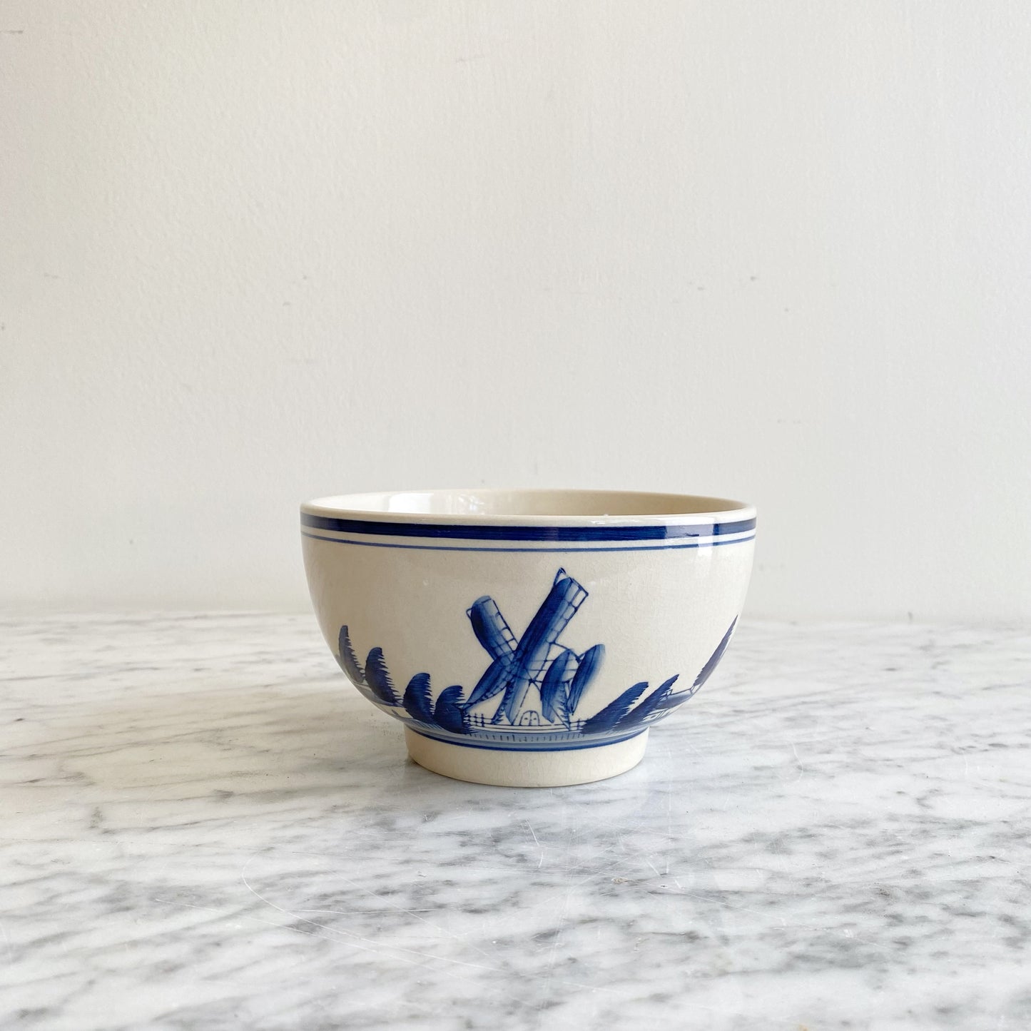 Vintage Ceramic Bowl featuring Sailboats (NAUTICAL COLLECTION)