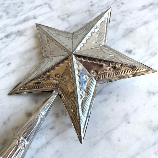 20% OFF: Embossed Tin Star Tree Topper
