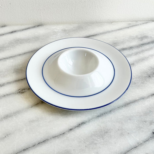 Vintage Blue + White Bavarian Egg Cup