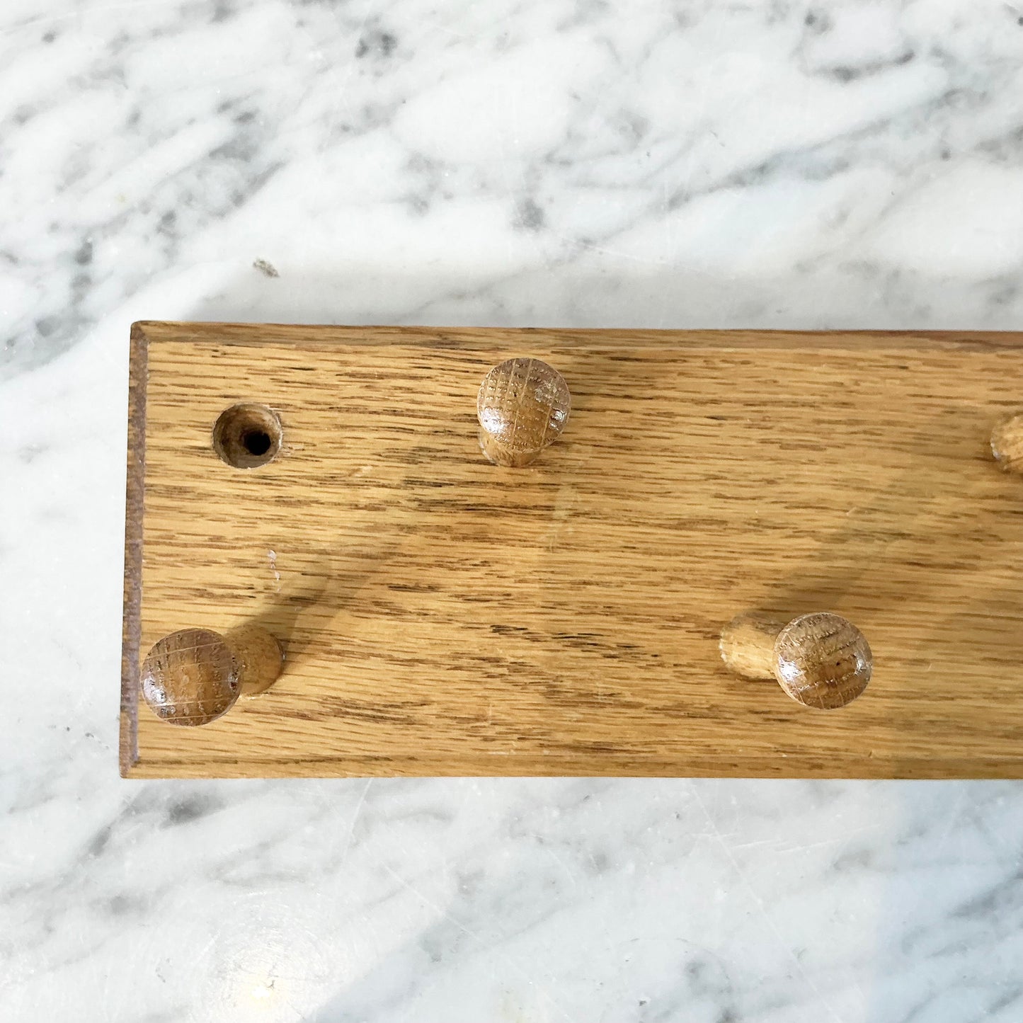 Vintage Oak Peg Rack