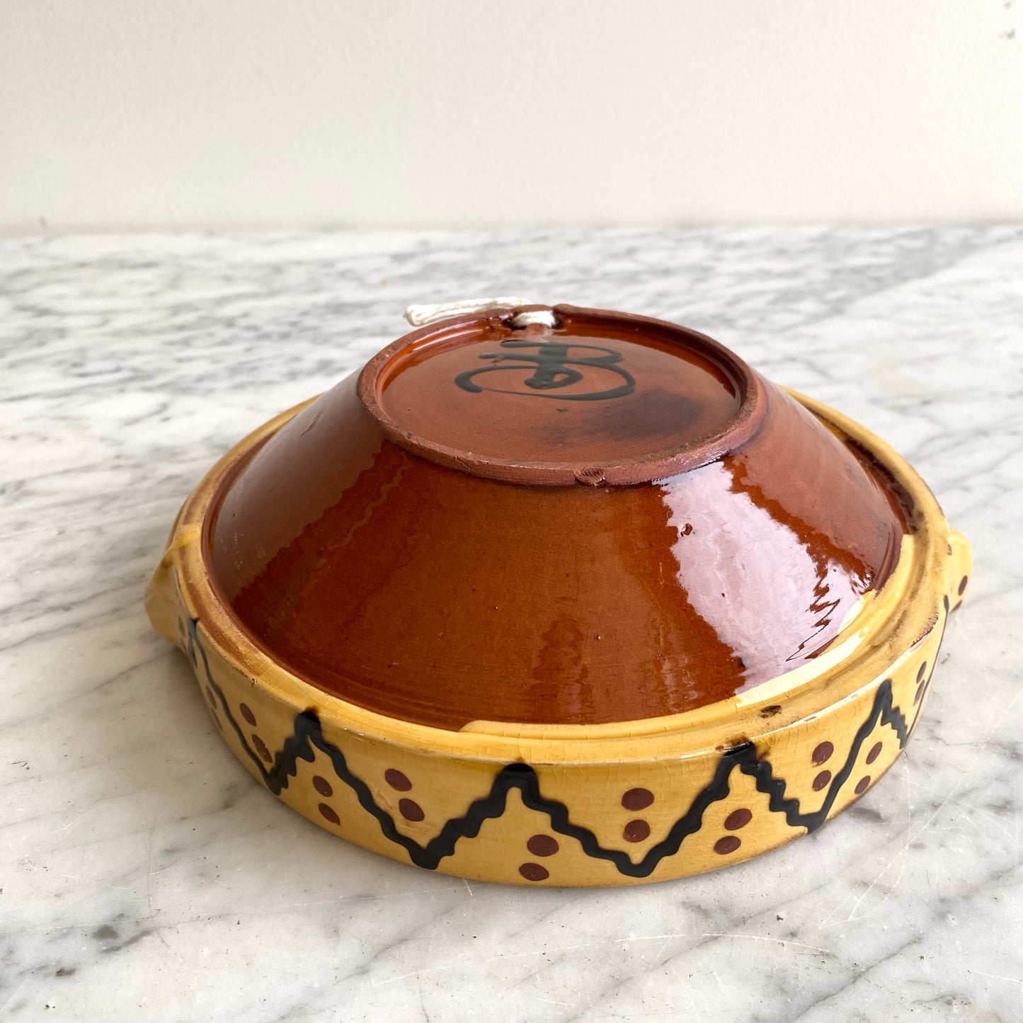Vintage Hungarian Folk Art Bowl, 7"