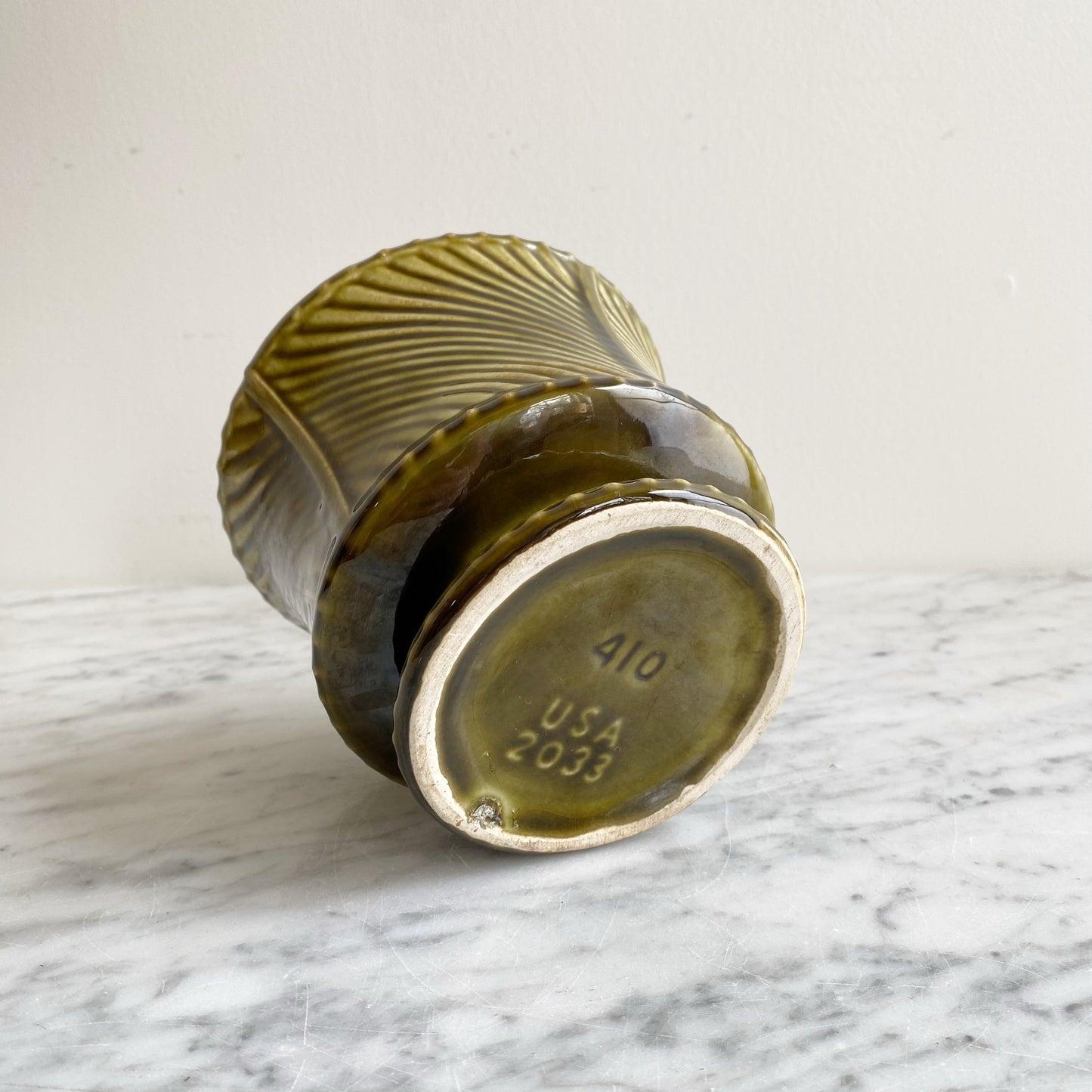 Vintage Ceramic Green Planter