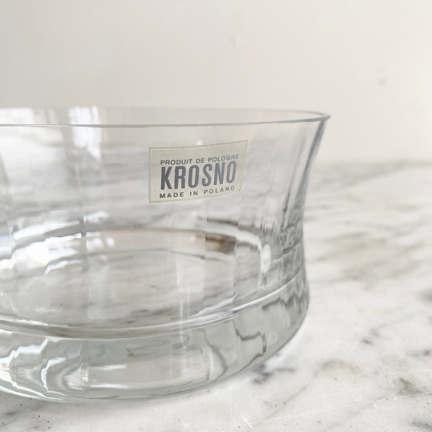 Vintage Ripple Glass Bowl, Poland