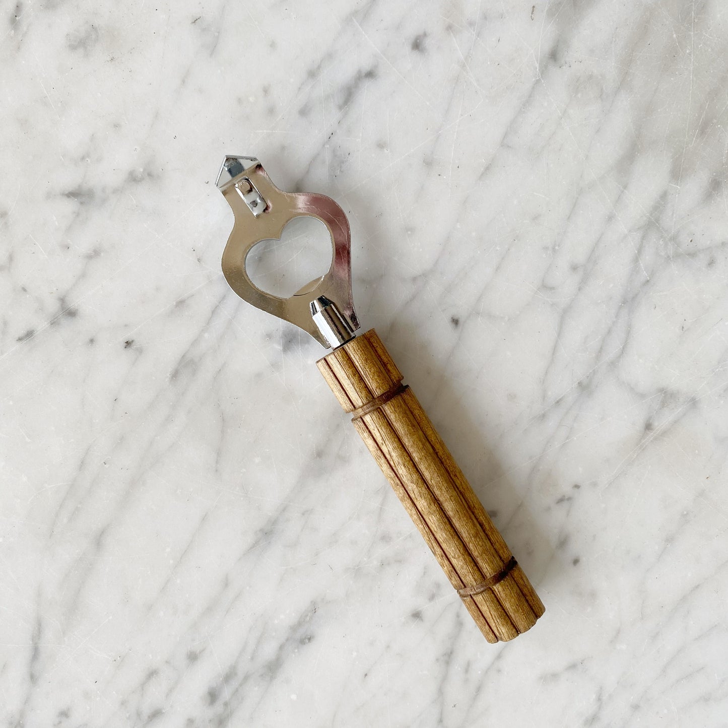 Bottle Opener with Reeded Wood Handle, Japan