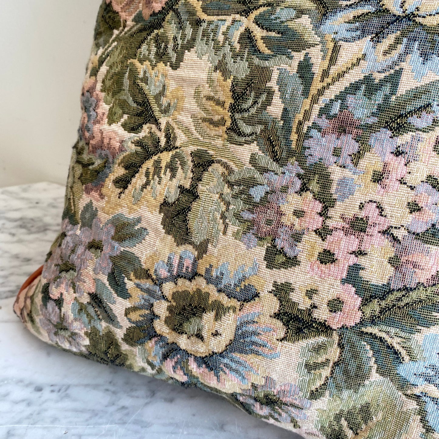 Vintage Floral Tapestry Pillow