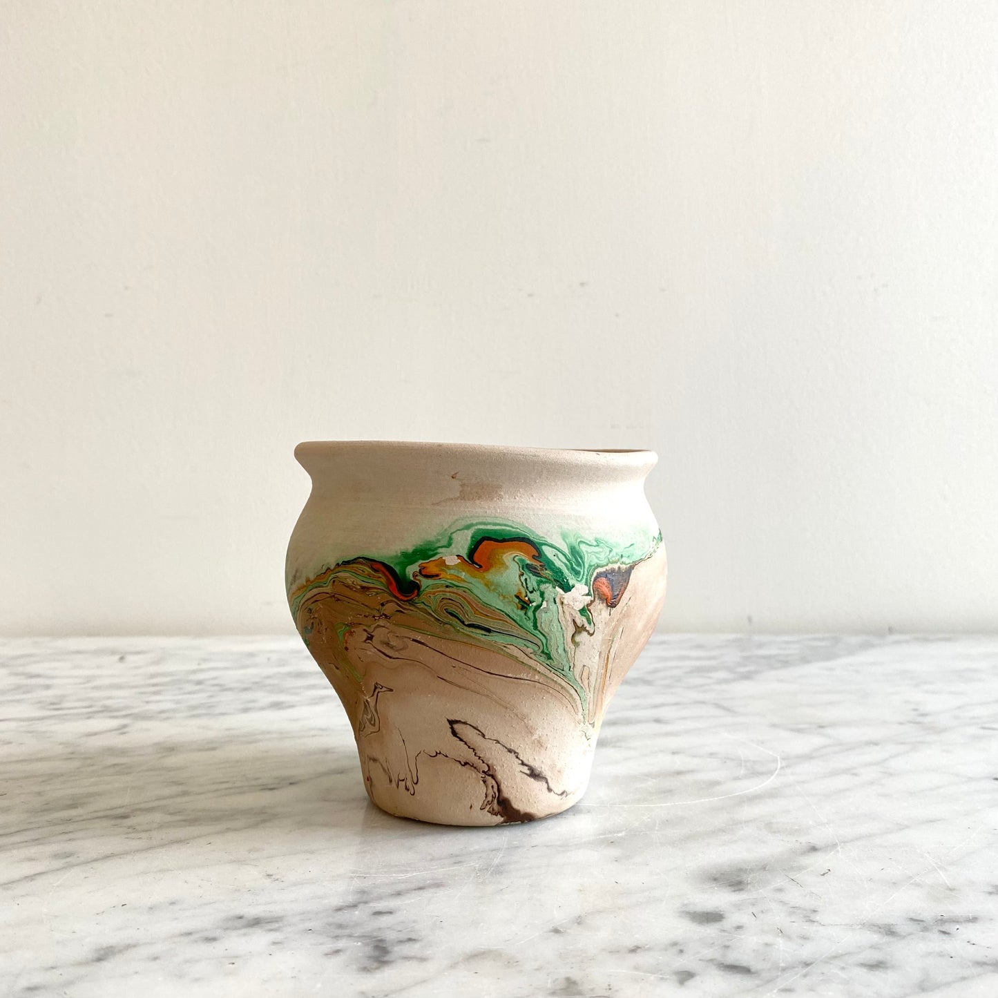 Vintage Nemadji Pottery Vase, 4"