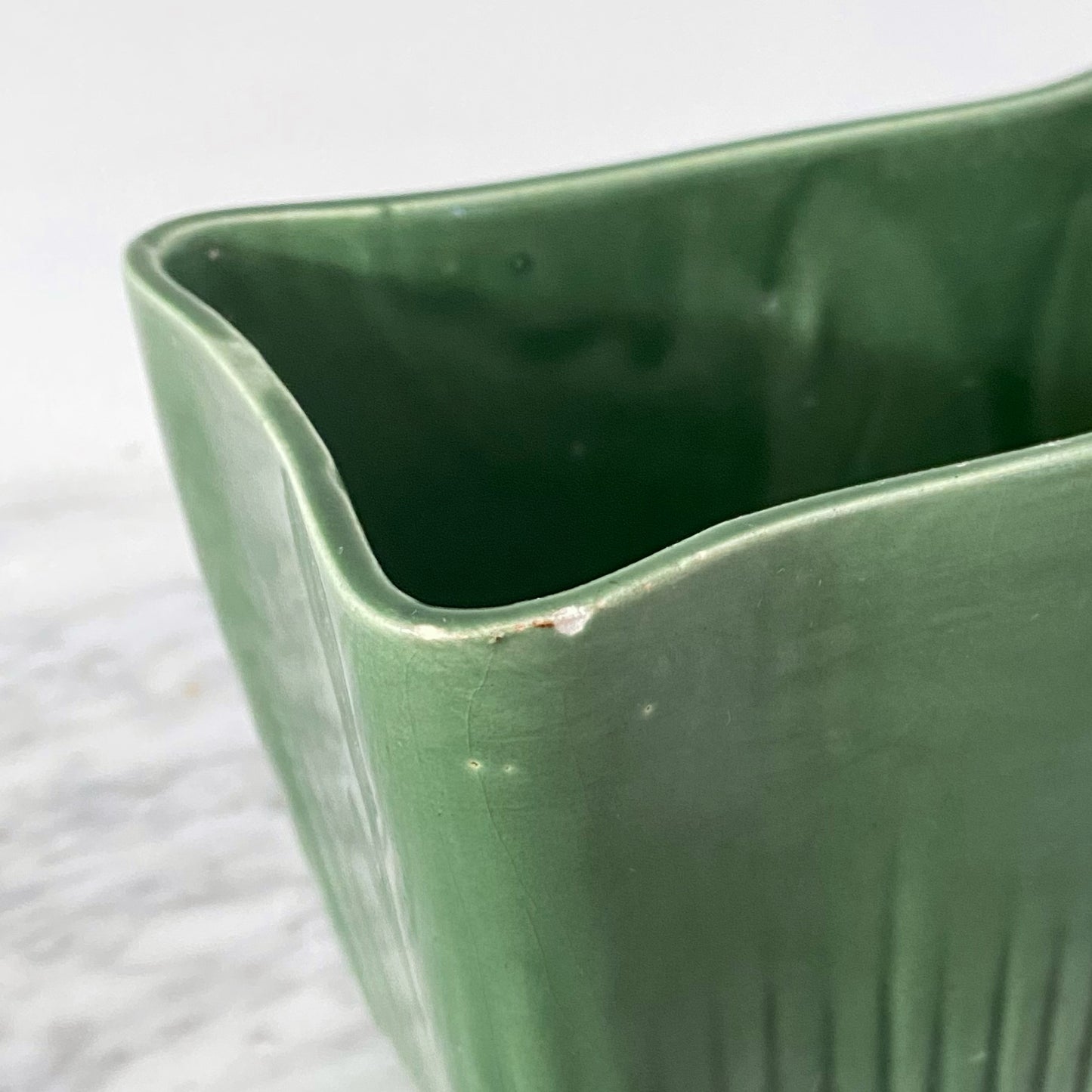 Vintage Green Rectangular Planter