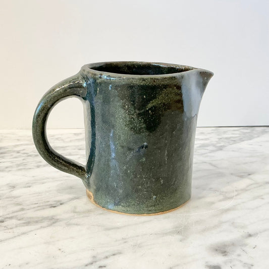 Vintage Green Pottery Pitcher/Creamer