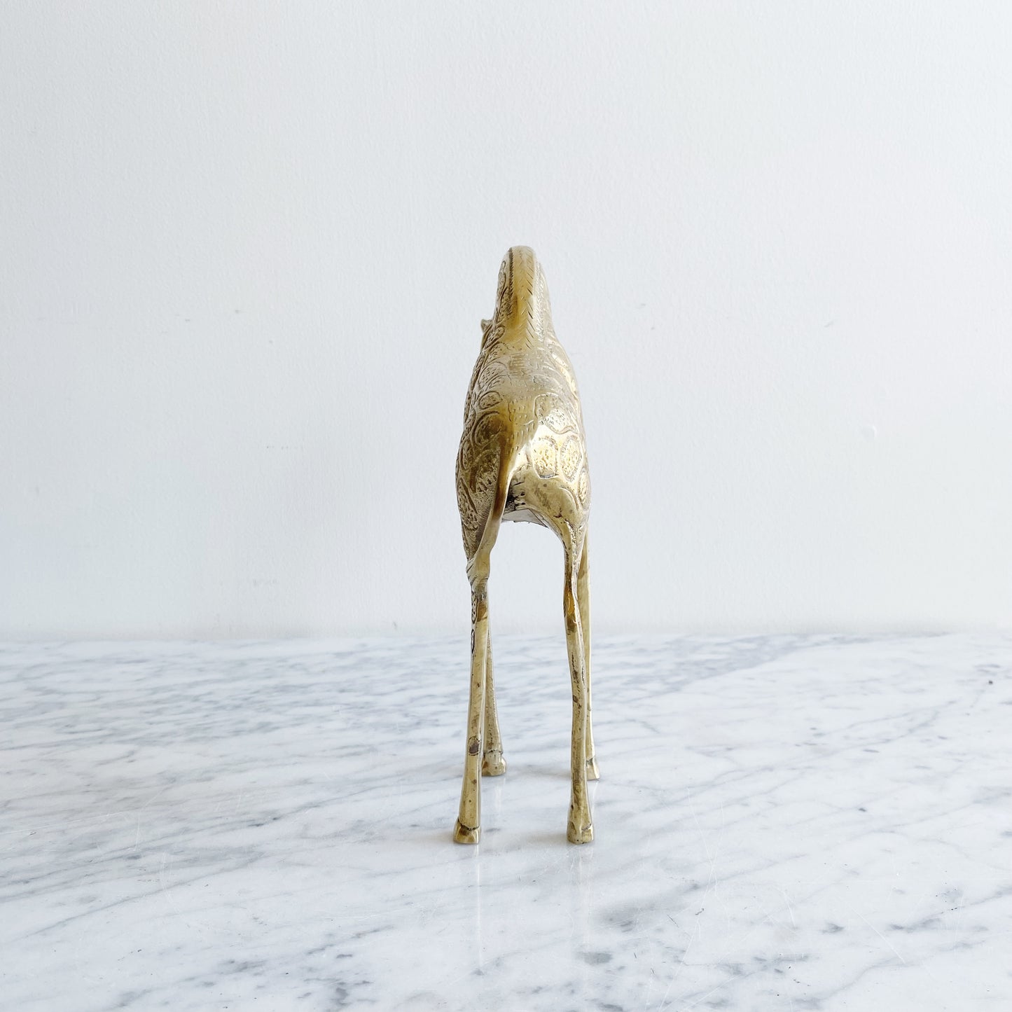 Vintage Brass Giraffe, 8.5”