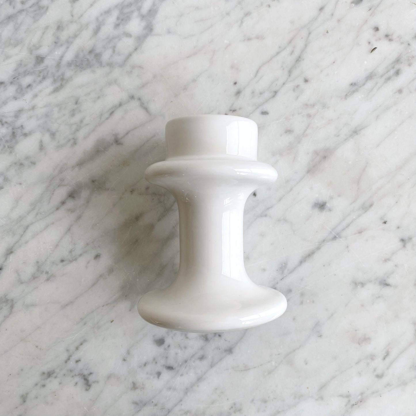 Simple White Ceramic "Scandi" Candle Holder