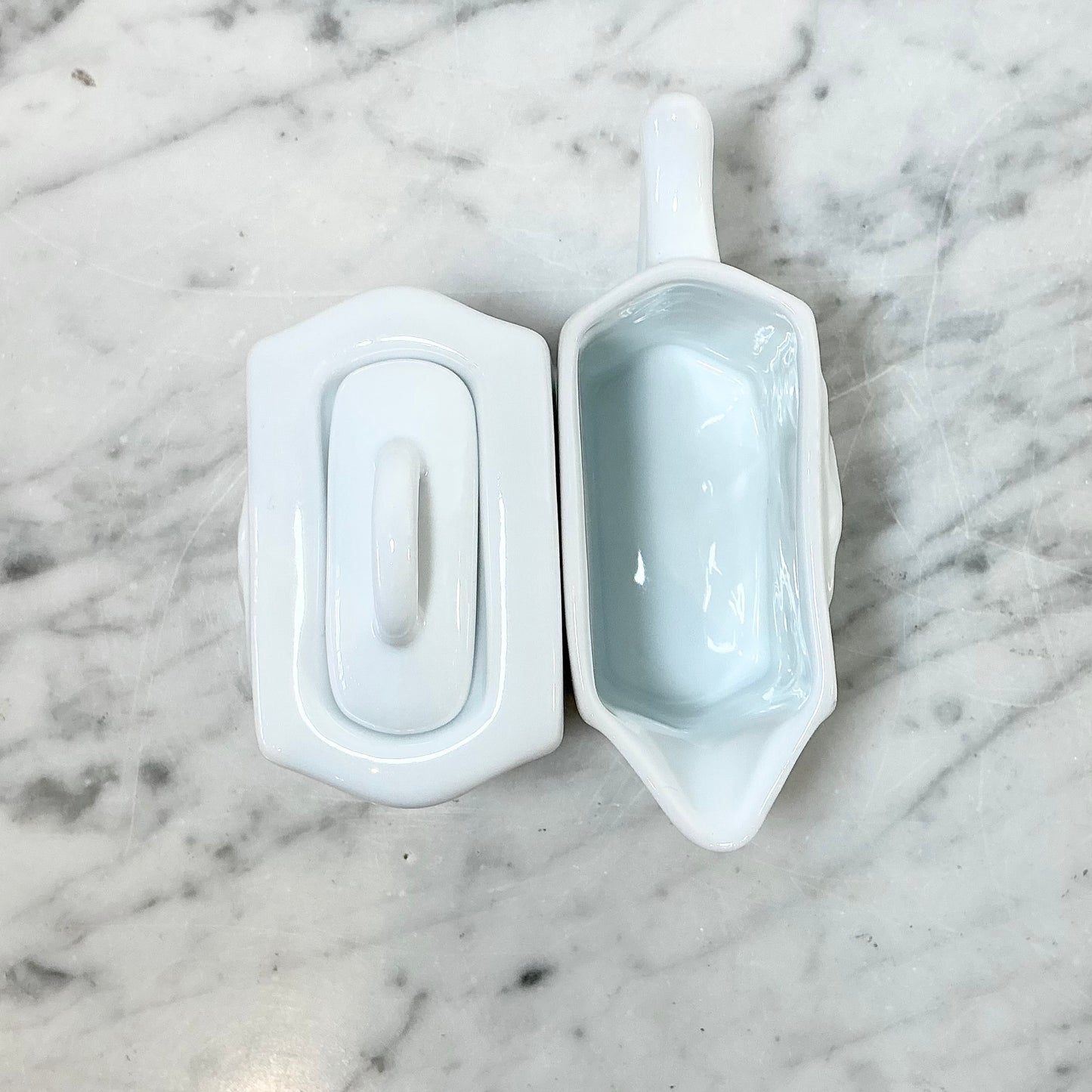 Vintage Porcelain Sugar + Cream Set