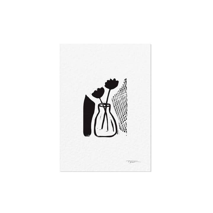 Abstract Floral Mini Block Print (5x7)