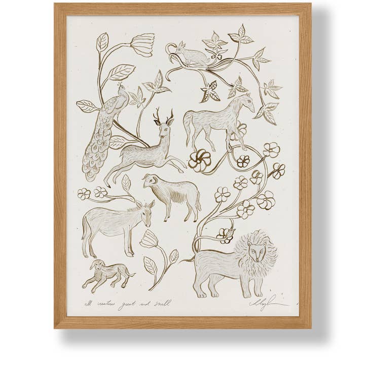 "All Creatures Great and Small" Art Print (11 x 14)
