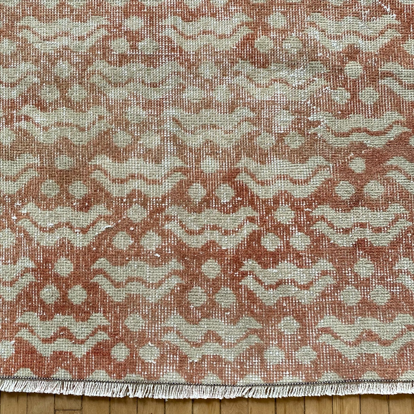 "INES" Vintage Hand-knotted Rug (5’11” x 9’2”)