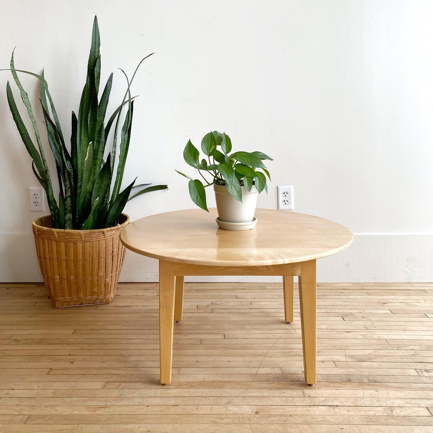Contemporary Solid Maple Coffee Table, 30”