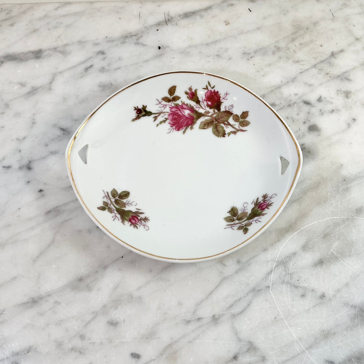 Small Vintage Rose Dishes, Choose Size