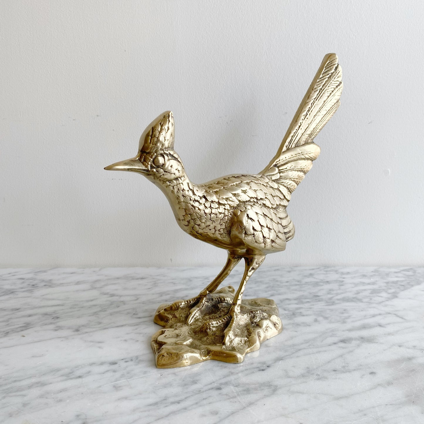 XL Vintage Brass Roadrunner, 10.25”