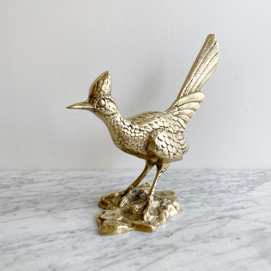 XL Vintage Brass Roadrunner, 10.25”